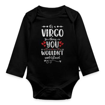 Zodiac Horoscope Element Element - Organic Longsleeve Baby Bodysuit - black - Front