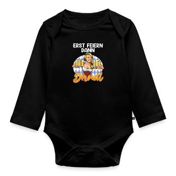 Trachten Frauen D’abord célébrer puis Dirndl Dress - Body Bébé bio manches longues - noir - Devant