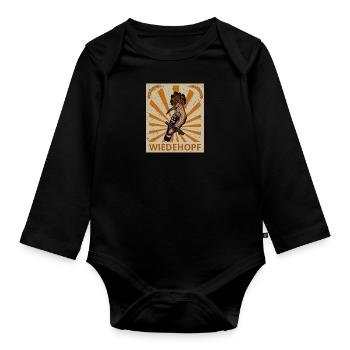 Ornithologe Vogel Wald Wiedehopf Garten Singvogel - Baby Bio-Langarm-Body - Schwarz - Vorne