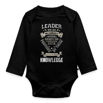 Employee Manager Office Humor - Organic Longsleeve Baby Bodysuit - black - Front