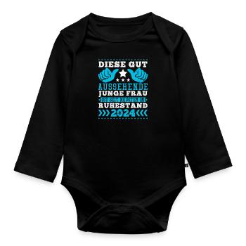 Rente Frauen Diese Gut Aussehende Junge Frau - Baby Bio-Langarm-Body - Schwarz - Vorne