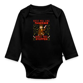 Masterarbeit Nicht mal eine Pandemie Stoppt Mich - Baby Bio-Langarm-Body - Schwarz - Vorne