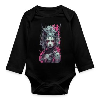 Gothic Demons Aesthetics Occult Streetwear - Organic Longsleeve Baby Bodysuit - black - Front