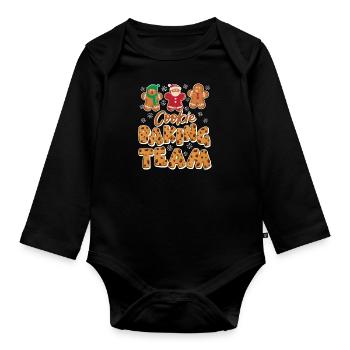 Baking Team Cookie Baking Lover Baking - Organic Longsleeve Baby Bodysuit - black - Front
