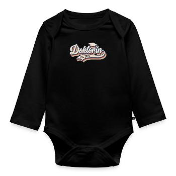 Doktorin 2024 Doktorabschluss Bestanden Party - Baby Bio-Langarm-Body - Schwarz - Vorne