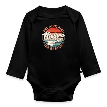 De loin la MEILLEURE Matura - Body Bébé bio manches longues - noir - Devant