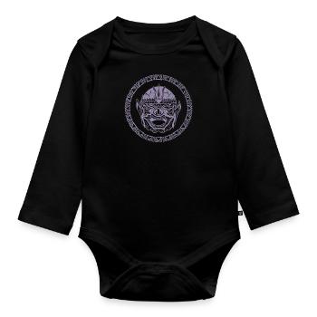 Kambodscha Flagge Khmer Urlaub Asien Angkor - Baby Bio-Langarm-Body - Schwarz - Vorne