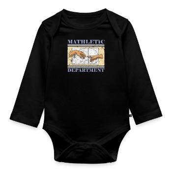 Fibonacci Art Geometry Spiral Student - Organic Longsleeve Baby Bodysuit - black - Front