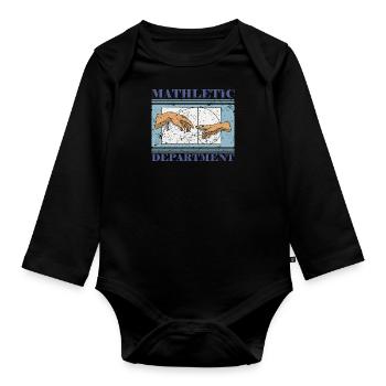 Fibonacci Art Geometry Spiral Student - Organic Longsleeve Baby Bodysuit - black - Front