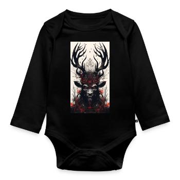 Ziegenbock - Baby Bio-Langarm-Body - Schwarz - Vorne