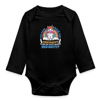 Abiturient Habe Mein Abi Geschafft Abschluss - Baby Bio-Langarm-Body - Schwarz - Vorne