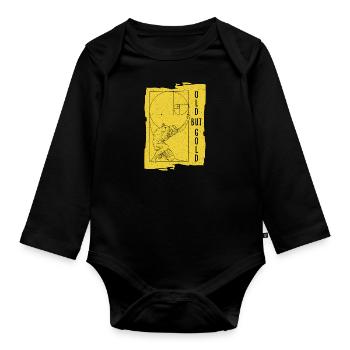 Mathe Goldener Schnitt Folge Fibonacci Kunst - Baby Bio-Langarm-Body - Schwarz - Vorne
