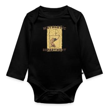 Kunst Goldener Schnitt Mathe Geometrie Zahlen - Baby Bio-Langarm-Body - Schwarz - Vorne