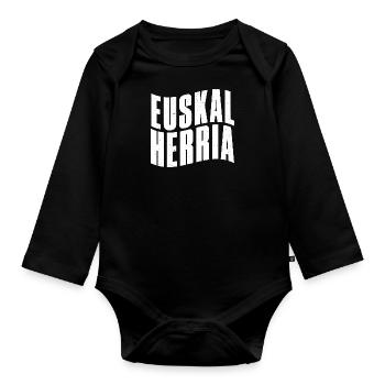Basken Basco Euskotarak Baskische Sprache - Baby Bio-Langarm-Body - Schwarz - Vorne