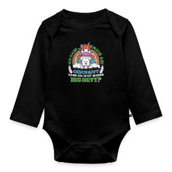 Abiturient Habe Mein Abi Geschafft Abschluss - Baby Bio-Langarm-Body - Schwarz - Vorne