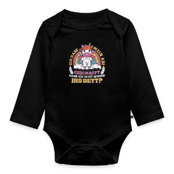 Abiturient Habe Mein Abi Geschafft Abschluss - Baby Bio-Langarm-Body - Schwarz - Vorne