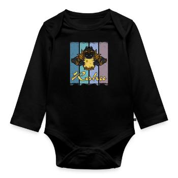 Rahu Tempel Khmer Hindu Traditionell Bayon - Baby Bio-Langarm-Body - Schwarz - Vorne