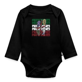 Sardinien Sardisch Italien Mittelmeer Sardegna - Baby Bio-Langarm-Body - Schwarz - Vorne