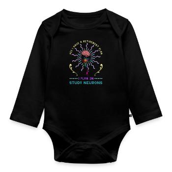 Neurologie Medizin Gehirn Facharzt Neuron - Baby Bio-Langarm-Body - Schwarz - Vorne