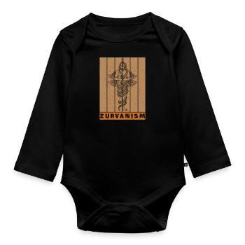 Zurvanismus Zeit Antike Religion Iran Persisch - Baby Bio-Langarm-Body - Schwarz - Vorne