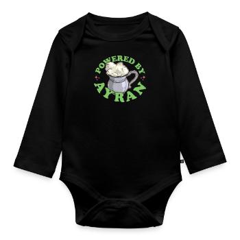 Ayran Gericht Türkei National Türkisch Döner - Baby Bio-Langarm-Body - Schwarz - Vorne