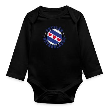 Königstag Niederlande Flagge Holzschuh Reise - Baby Bio-Langarm-Body - Schwarz - Vorne