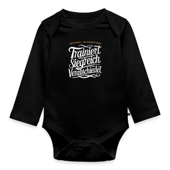 Ruhestand Trainer Danke Coach Abschied Geschenk - Baby Bio-Langarm-Body - Schwarz - Vorne