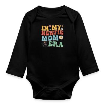 Terre-Neuve Dogs ENFIN UNE NEWFIE MAMA - Body Bébé bio manches longues - noir - Devant