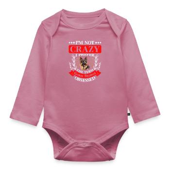 Berger allemand PAS FOU ALLEMAND SEHPHERD - Body Bébé bio manches longues - mauve - Devant