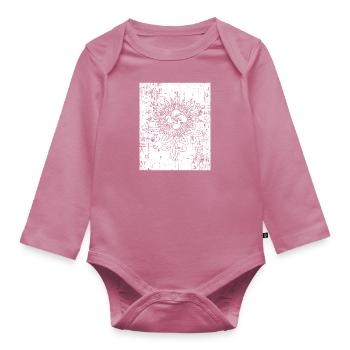 Lauburu Euskal Herria Basken Aquitanier Land - Baby Bio-Langarm-Body - Mauve - Vorne