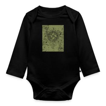 Lauburu Euskal Herria Basken Aquitanier Land - Baby Bio-Langarm-Body - Schwarz - Vorne