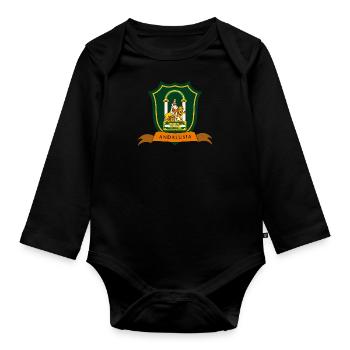 Andalusien Sevilla Iberische Halbinsel Flagge - Baby Bio-Langarm-Body - Schwarz - Vorne