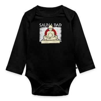 Badehaus Sento Japan Spa Wellness Dampf - Baby Bio-Langarm-Body - Schwarz - Vorne