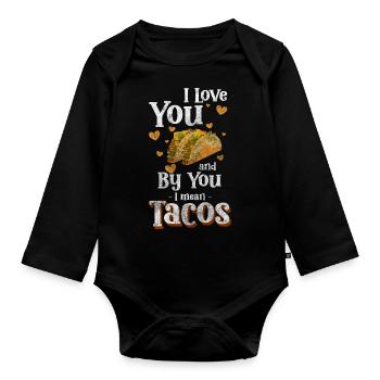 Taco Latino Feiern Cinco de Mayo - Baby Bio-Langarm-Body - Schwarz - Vorne
