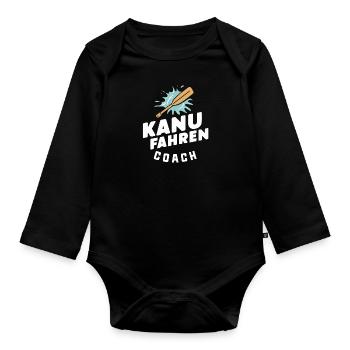Kanufahren Coach - Baby Bio-Langarm-Body - Schwarz - Vorne