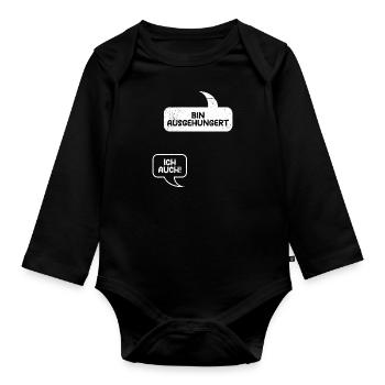 Pregnant I'M STARVING TOO! Fun - Organic Longsleeve Baby Bodysuit - black - Front