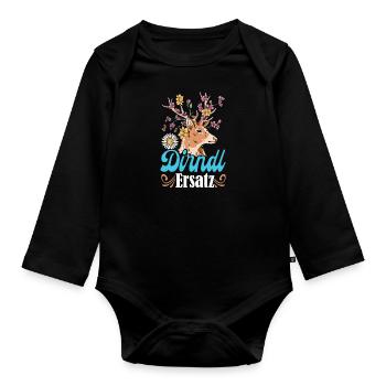 DIRNDL ERSATZ Chemise Traditionnelle Femme Munich - Body Bébé bio manches longues - noir - Devant