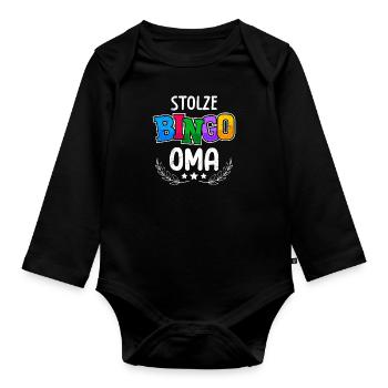 Joueur de bingo PROUD BINGO GRANNY Bingo drôle - Body Bébé bio manches longues - noir - Devant