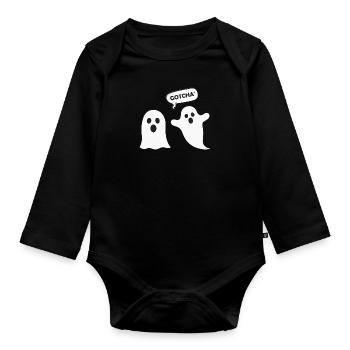 Halloween Kostüm Kinder GOTCHA! Lustiges - Baby Bio-Langarm-Body - Schwarz - Vorne