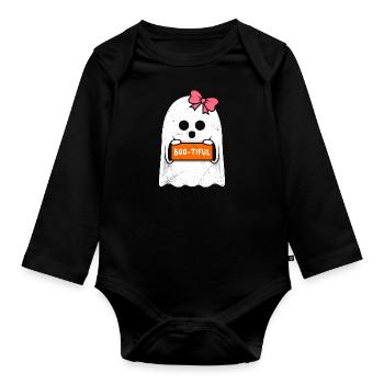 Costume d’Halloween Enfants BOO-TIFUL Drôle Halloween - Body Bébé bio manches longues - noir - Devant