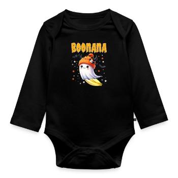 Halloween Kostüm Kinder BOONANA Lustiges - Baby Bio-Langarm-Body - Schwarz - Vorne