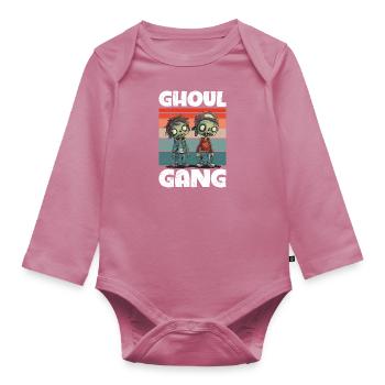 Halloween Kostüm Kinder GHOUL GANG Gruseliges - Baby Bio-Langarm-Body - Mauve - Vorne