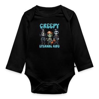 Halloween Kids CREEPY ETERNAL KIDS Fun - Body Bébé bio manches longues - noir - Devant