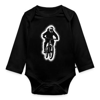 VTT VTT Biker Vélo de montagne homme Garçon - Body Bébé bio manches longues - noir - Devant
