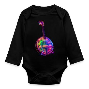 Banjo - Organic Longsleeve Baby Bodysuit - black - Front