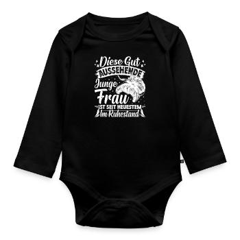 Rentnerin DIESE GUT AUSSEHENDE JUNGE FRAU IM - Baby Bio-Langarm-Body - Schwarz - Vorne
