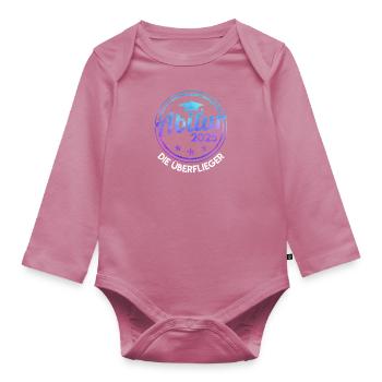 ABITUR 2025 DIE ÜBERFLIEGER Abiturient Lustiges - Baby Bio-Langarm-Body - Mauve - Vorne