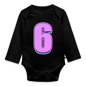 6 - Baby Bio-Langarm-Body - Schwarz - Vorne