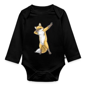 Fuchs Hip Hop Tanz - Baby Bio-Langarm-Body - Schwarz - Vorne