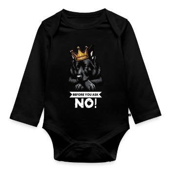 Avant de demander Bergers Noirs - Body Bébé bio manches longues - noir - Devant